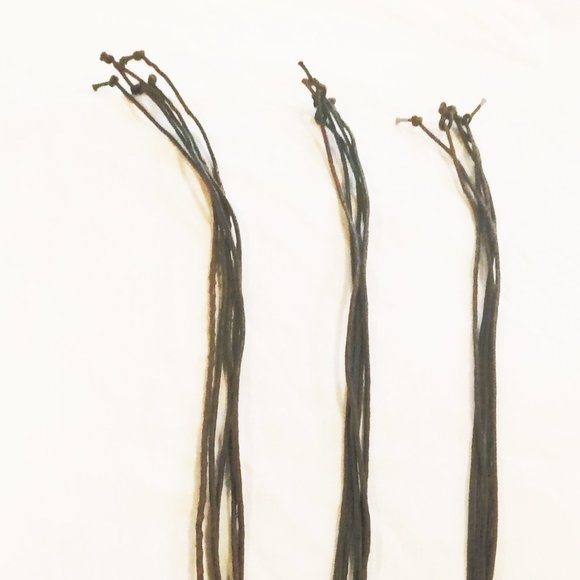 Vintage 1970's Brown Macrame Tie Belt With Glass Beads & Faux Amber Stones - Picture 11 of 11